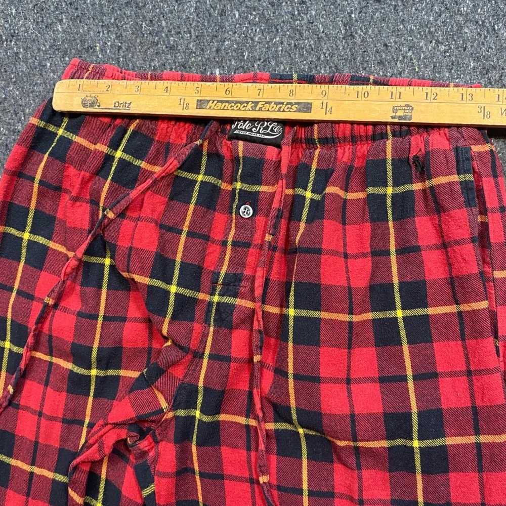 Polo Ralph Lauren Pajama Pants Sz M Mens Red Plaid Loungewear Sleepwear Tartan